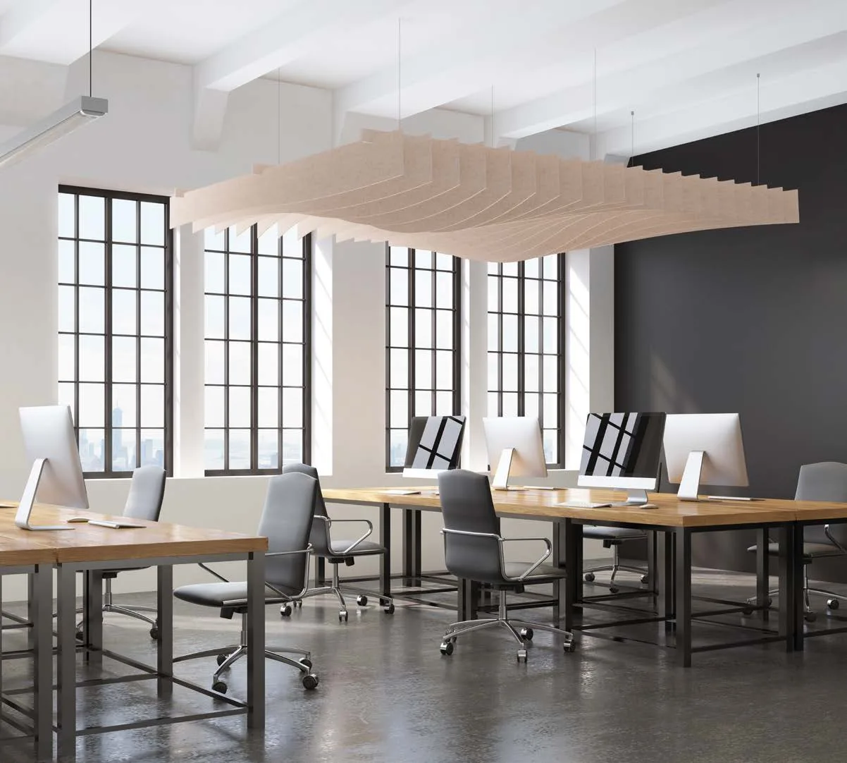 מערכת תקרת טיח אקוסטי תלויה - StoSilent Distance